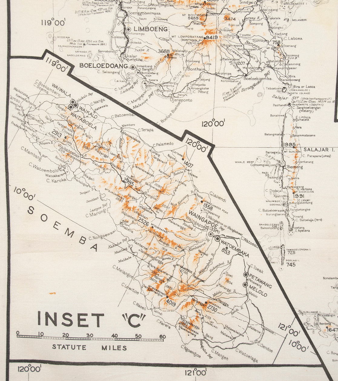 Silk Escape and Evasion Map (Celebes)