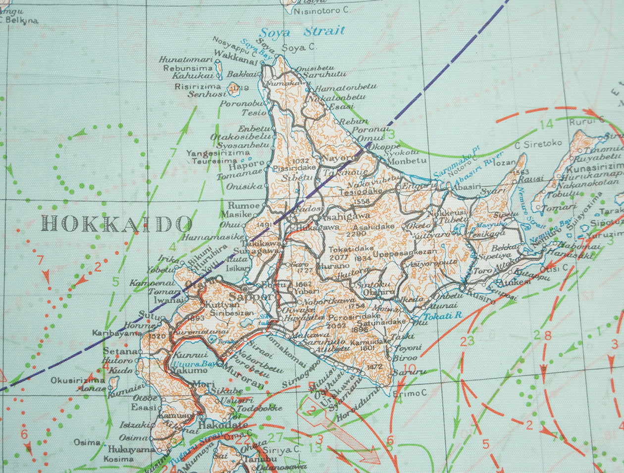 Silk Escape and Evasion Map (Eastern Asia)