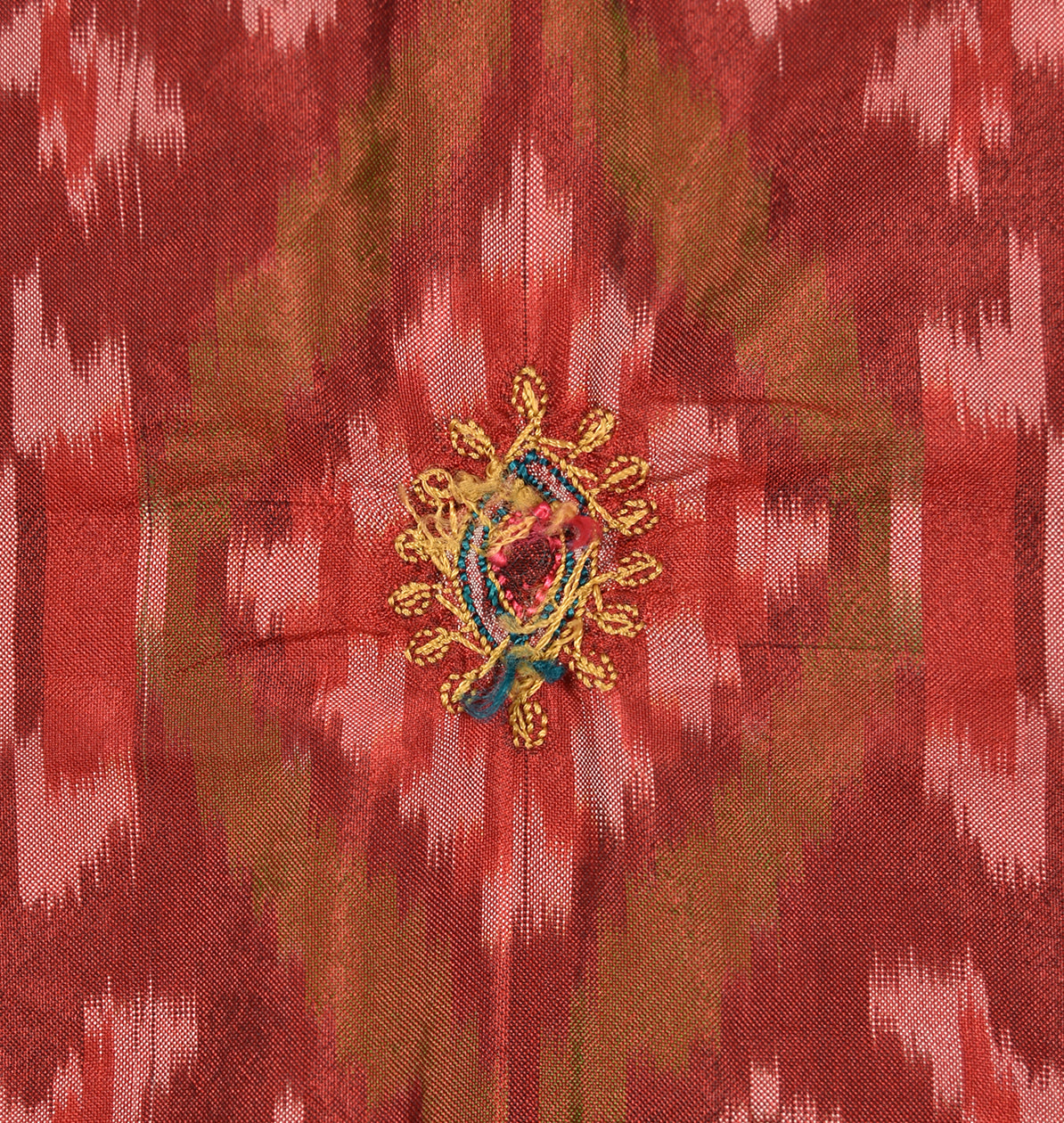 Embroidered Ikat