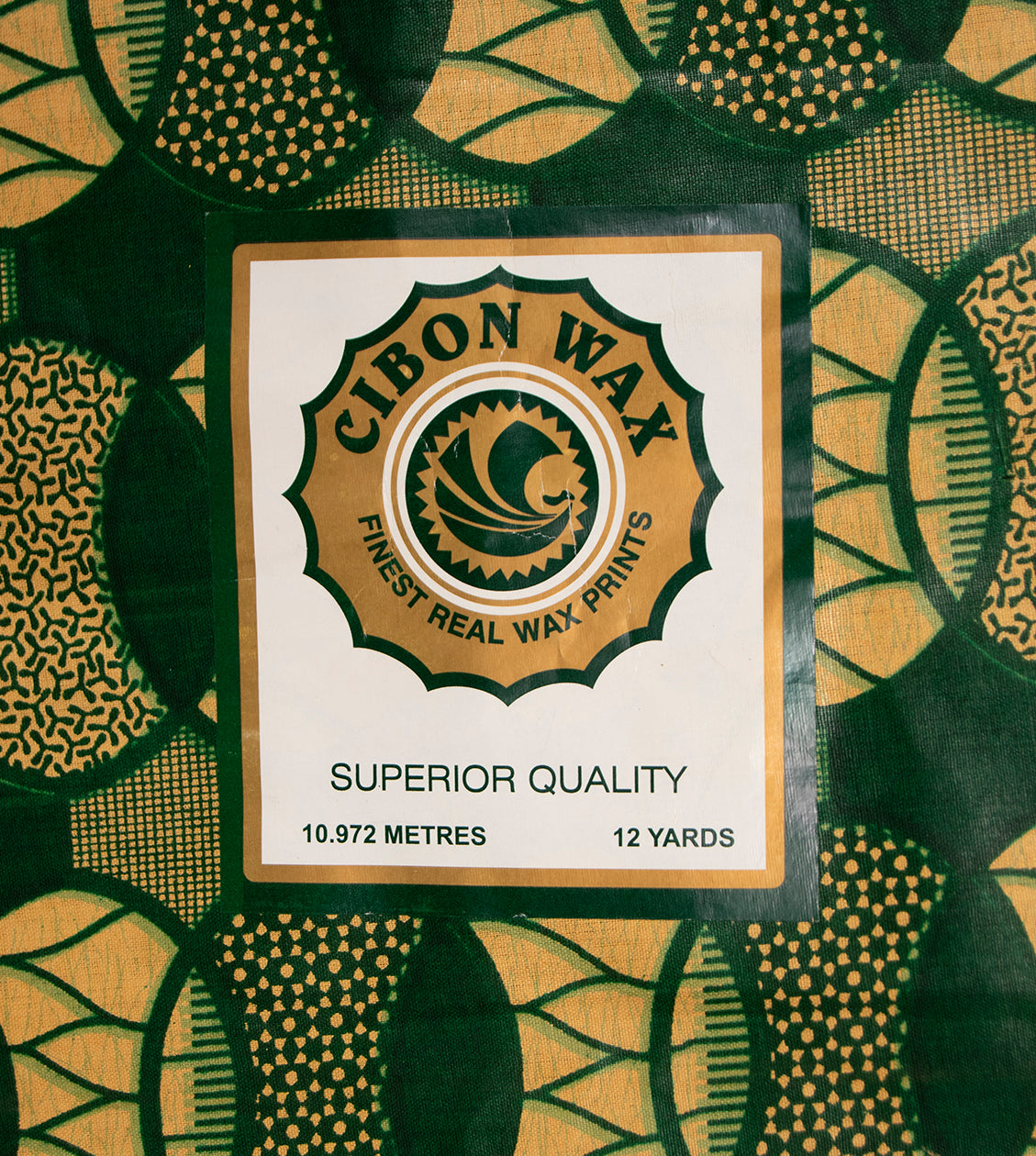 Green Wax Print Yardage