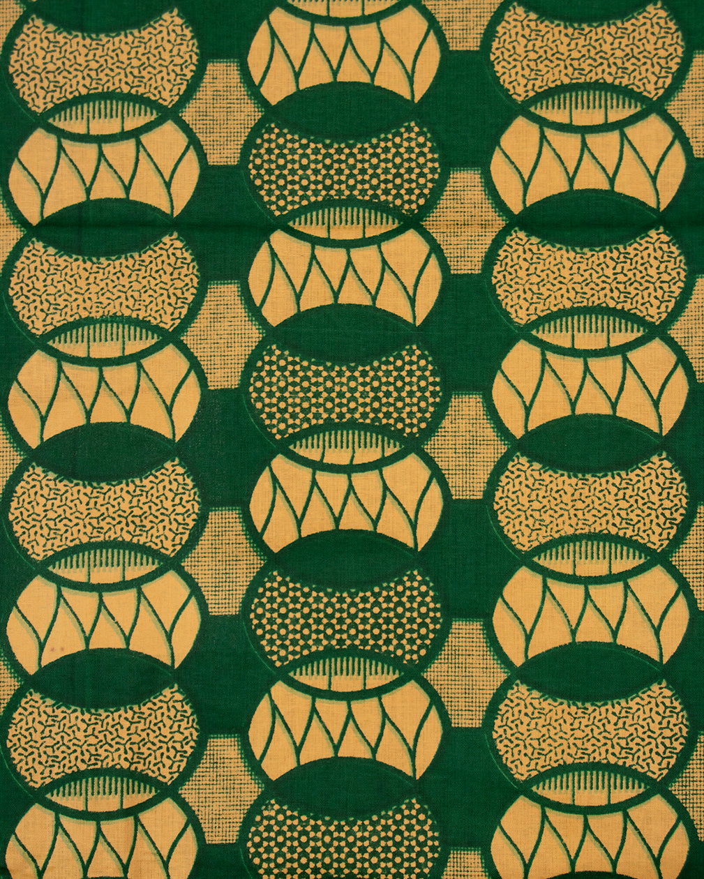 Green Wax Print Yardage