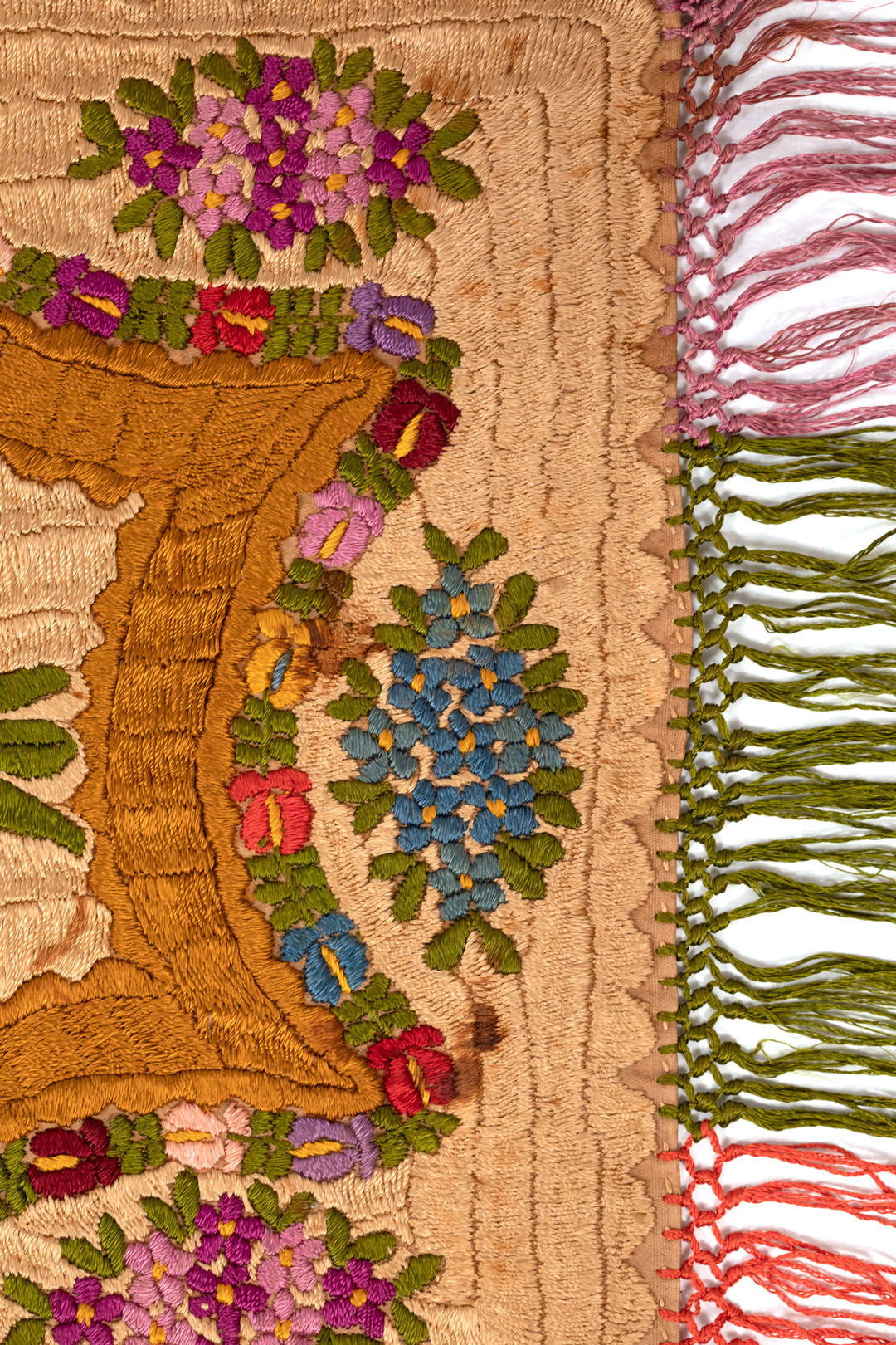 Matyó Embroidered Runner with Fringe