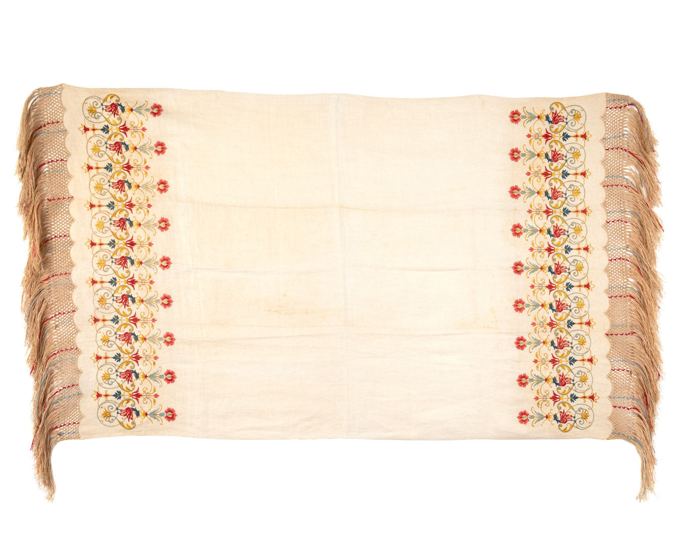 Embroidered Linen Shawl