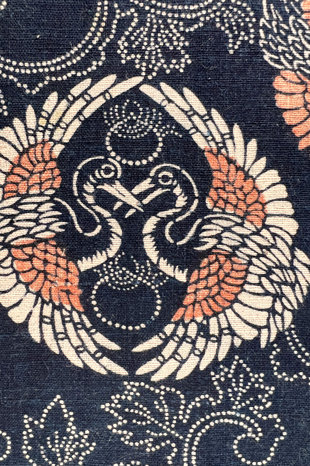 Kissing Cranes Katazome Panel