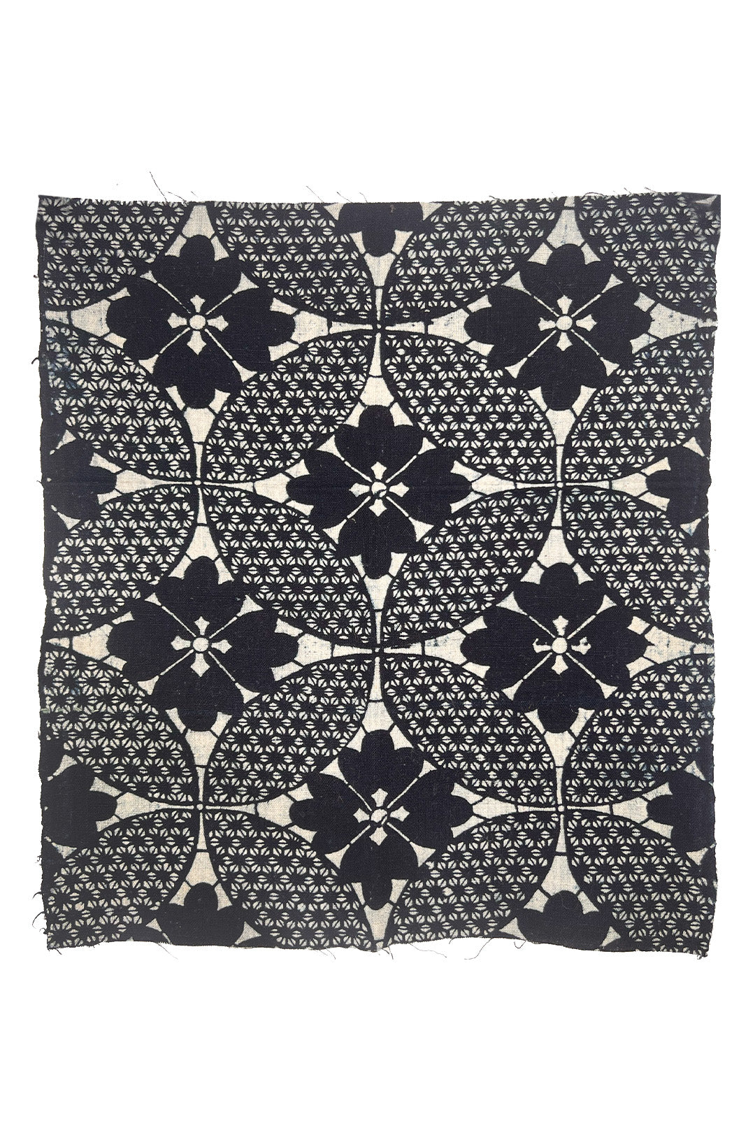 Floral Geometric Katazome Panel