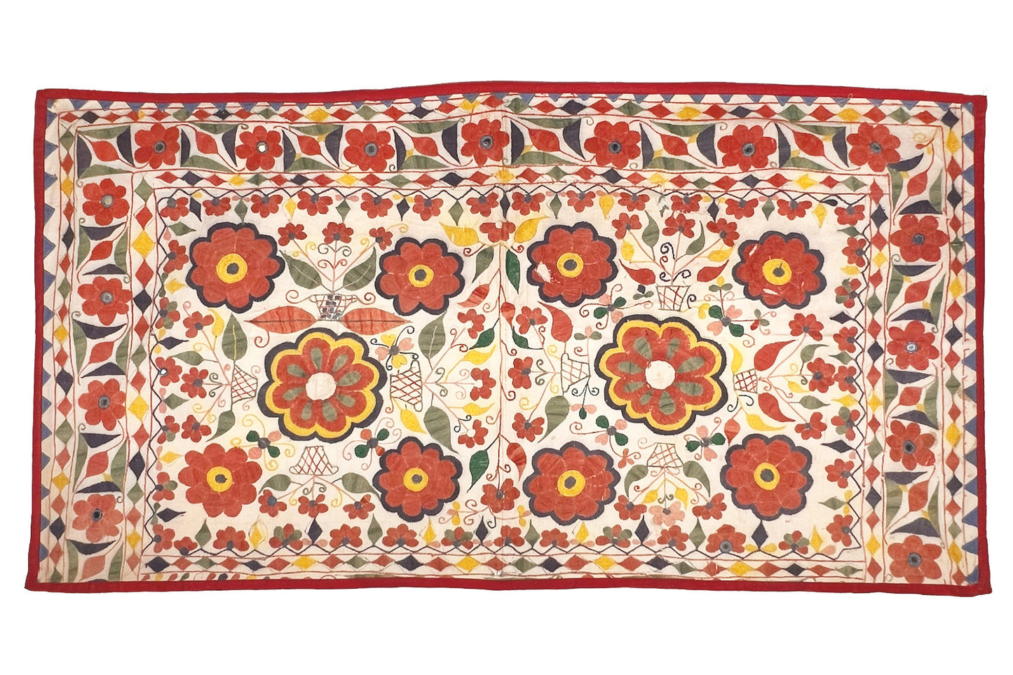 Embroidered Floral Banner