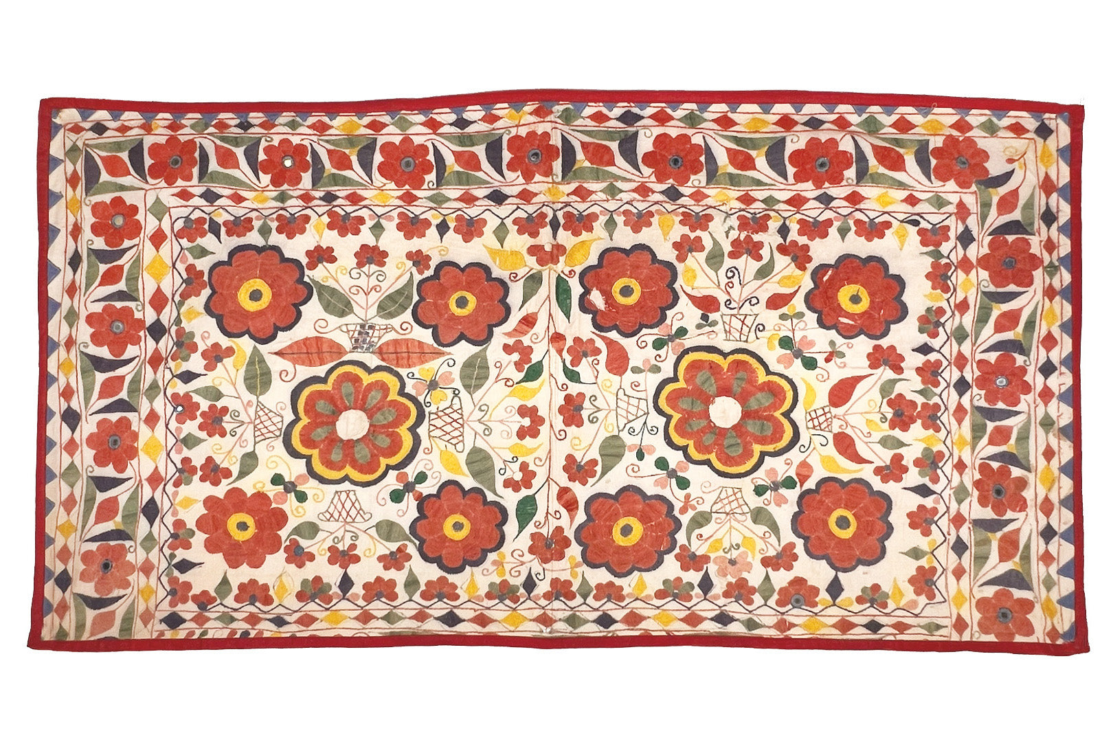 Embroidered Floral Banner