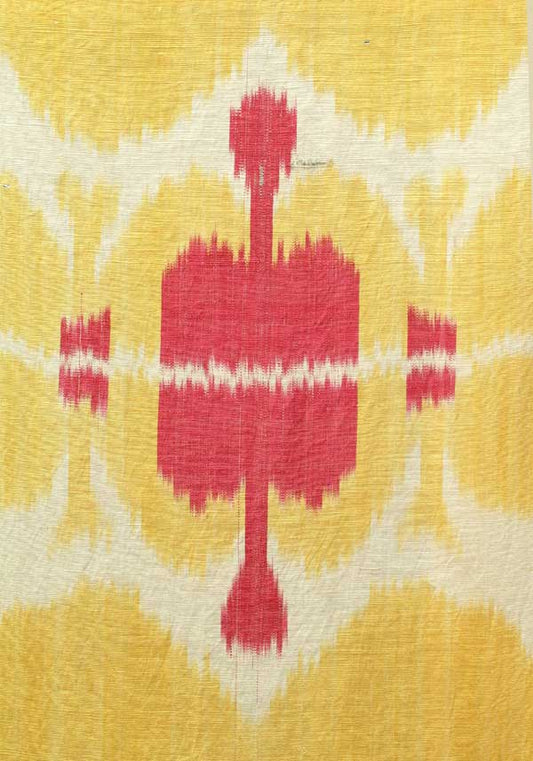 Yellow And Red Ikat Fragment