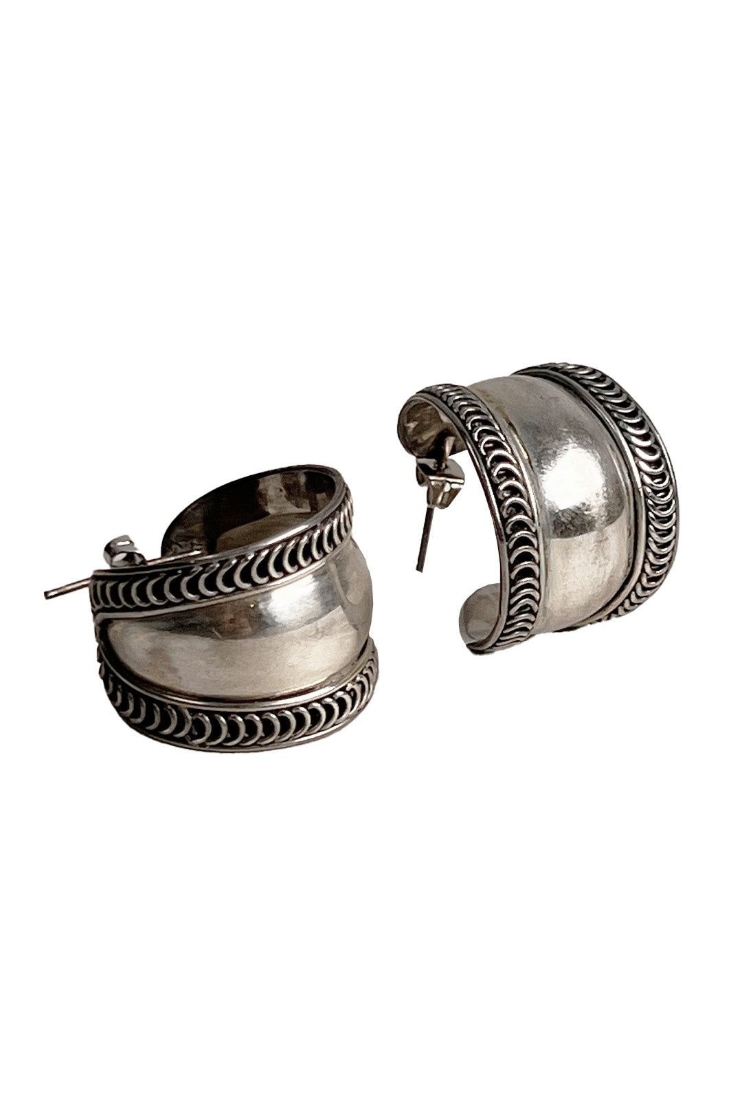 Vintage Bedouin Silver Earrings