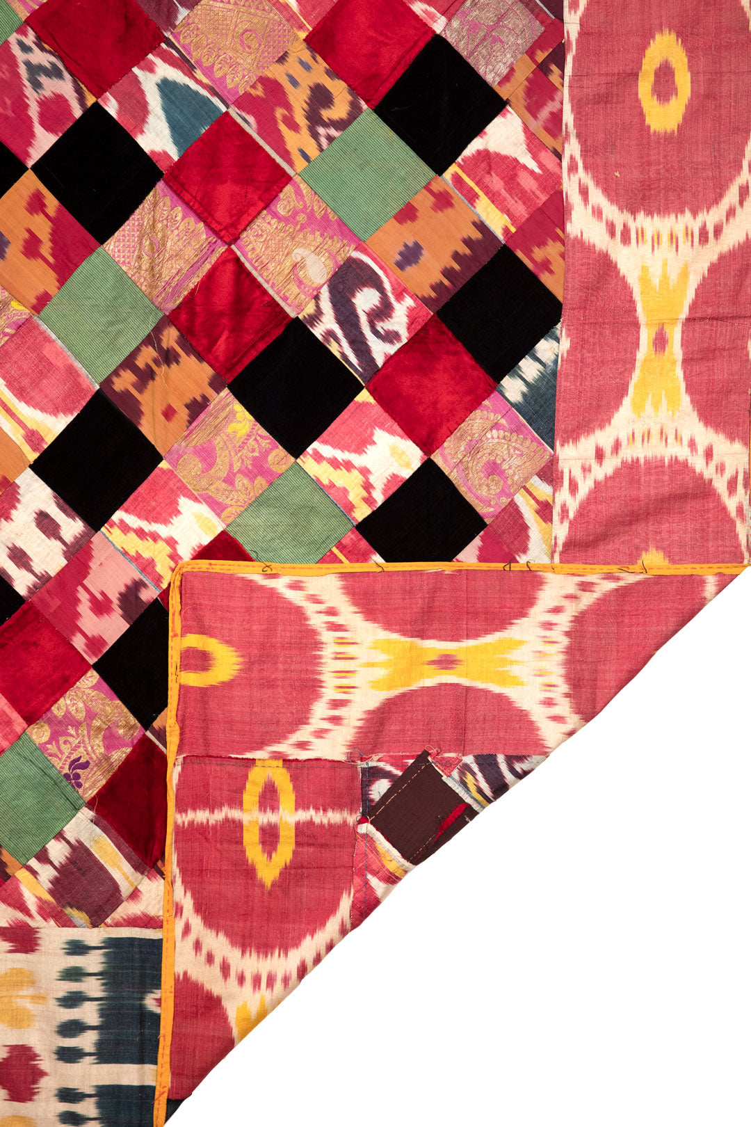 Afghan Patch Quilt with Ikat