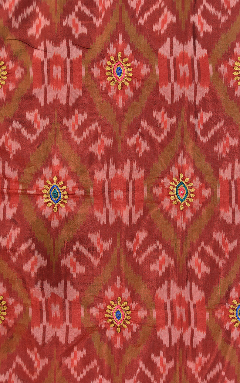 Embroidered Ikat