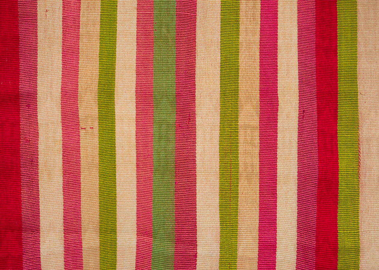 Pink & Green Striped Shawl
