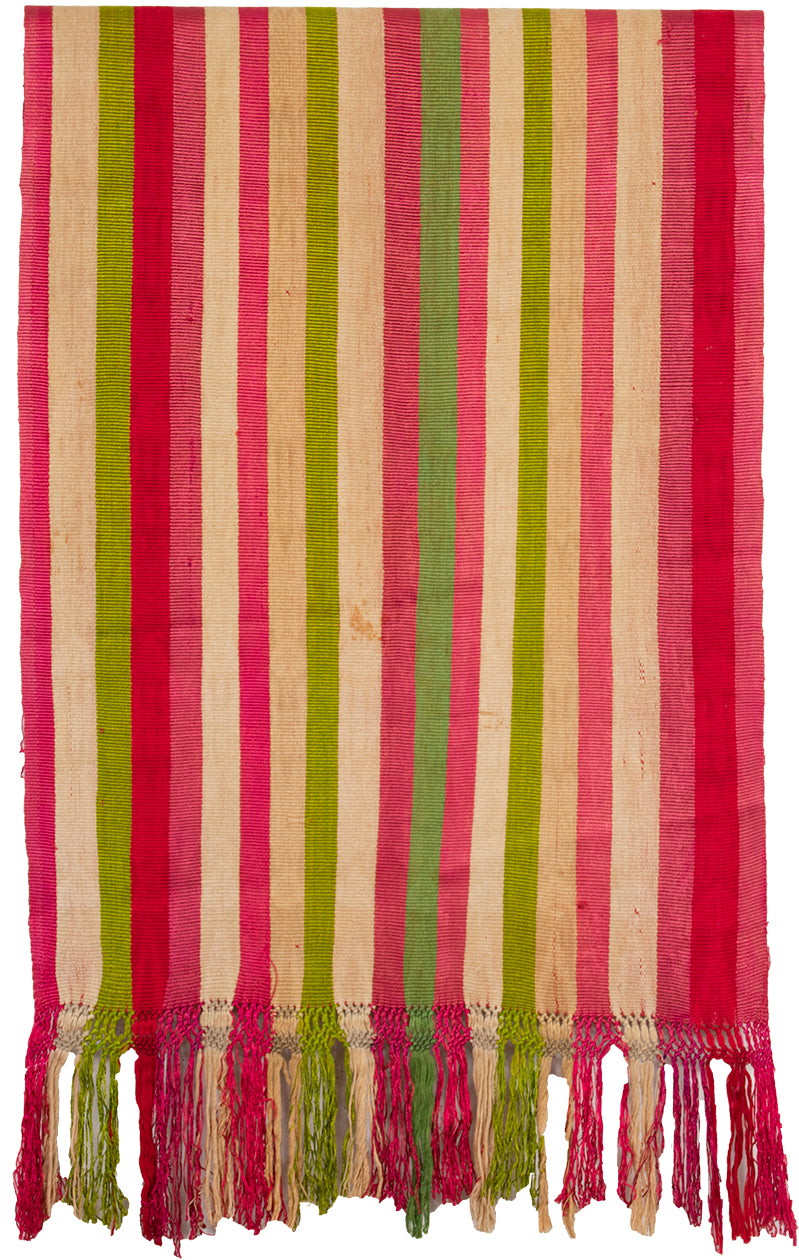 Pink & Green Striped Shawl