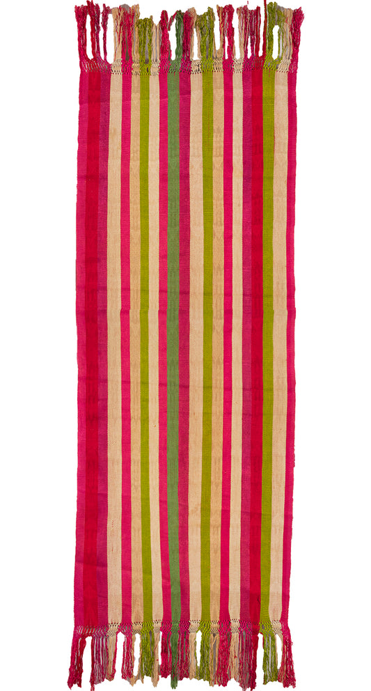 Pink & Green Striped Shawl