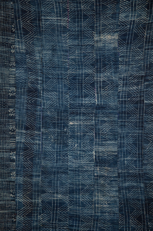 Indigo Strip-Woven Cloth