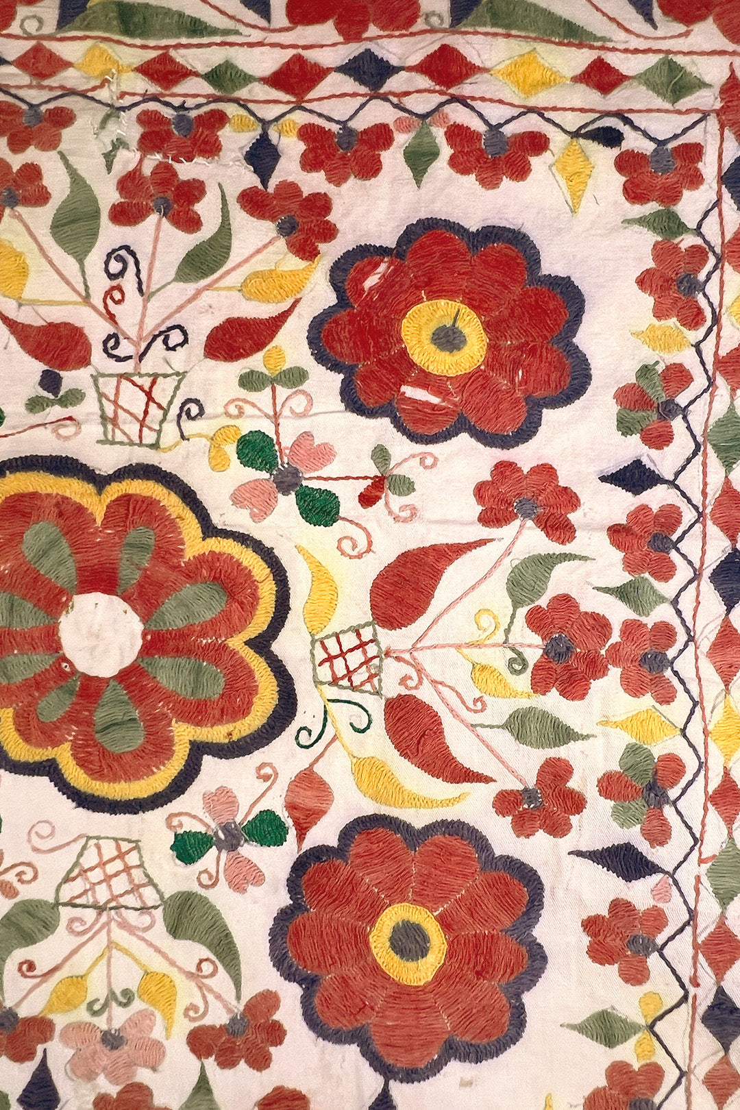 Embroidered Floral Banner