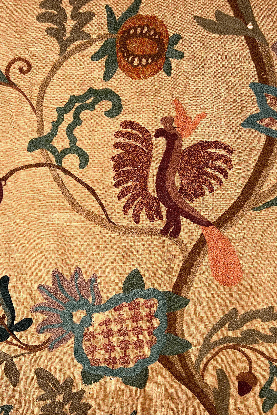 Crewel Embroidery Panel